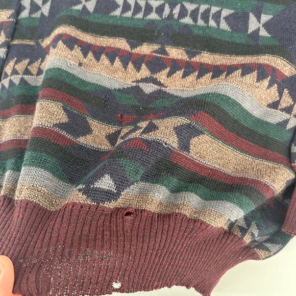Vintage Pendleton Style Pull over Sweater. Aztec pattern preswick moore size M - Picture 3 of 5